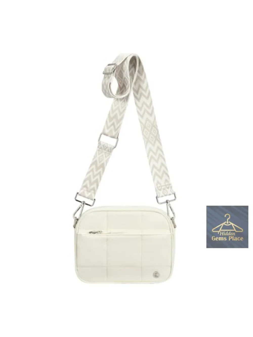 Quilted Crossbody Bag Lightweight Puffer Shoulder Purse with Wide Strap